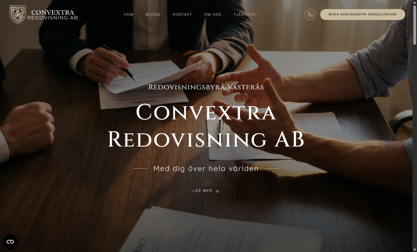 Convextra Redovisning webbplats